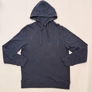 Faherty Hoodie Mens Medium Blue Organic Cotton Lightweight Pullover Knit